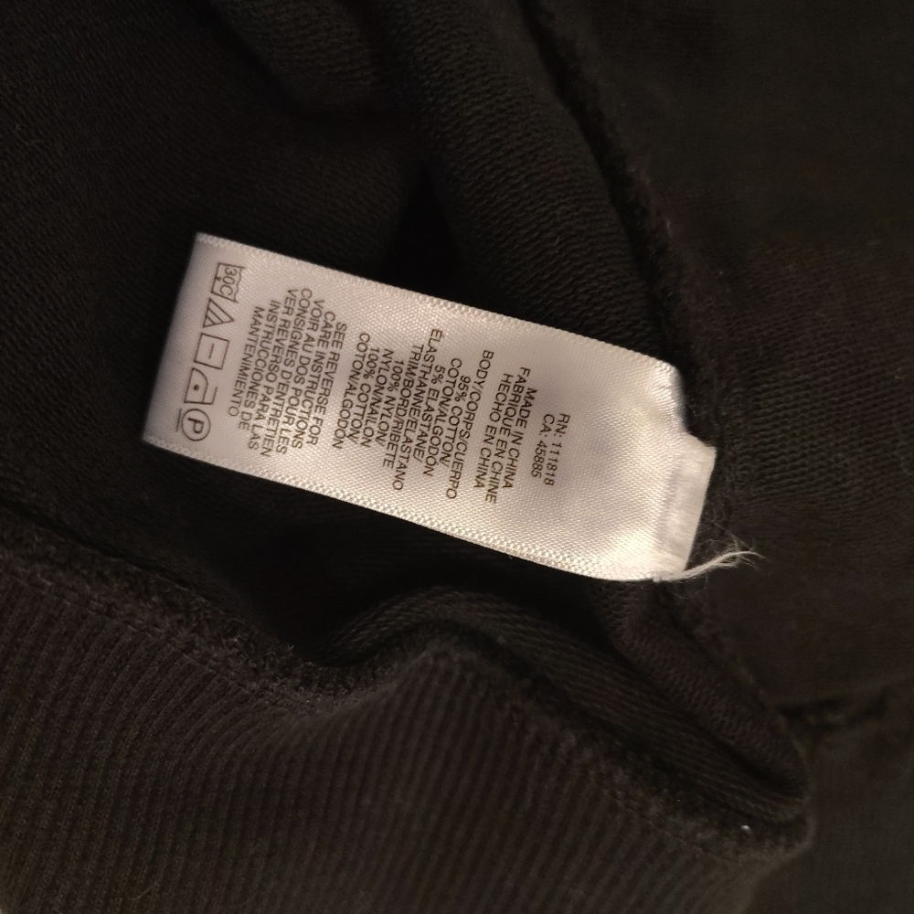 Michael Kors Sweatshirt Zipped Jacket Women's Medium Black 2 Upper Patch Pockets - Picture 8 of 8
